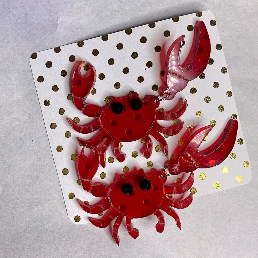 •SOLD• Crab Earrings
